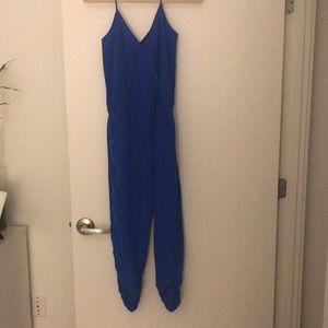 Parker royal blue silk romper